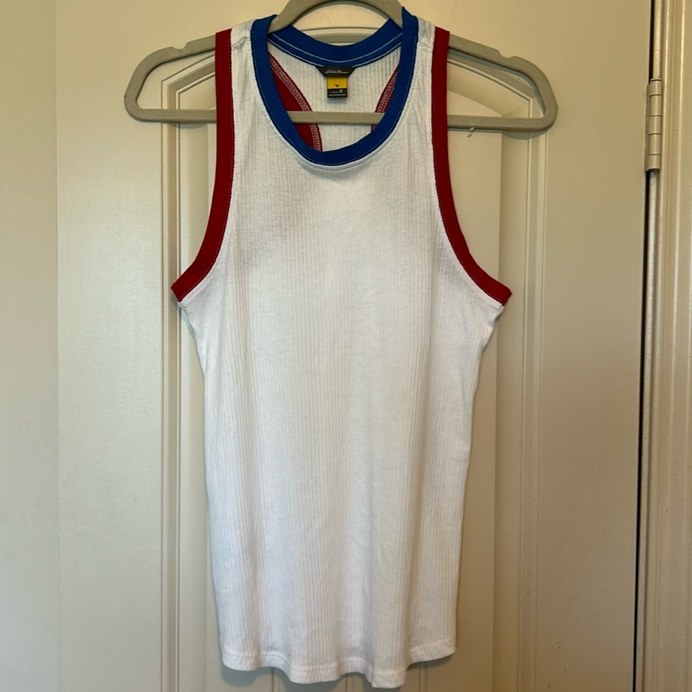 Eddie Bauer red white and blue tank